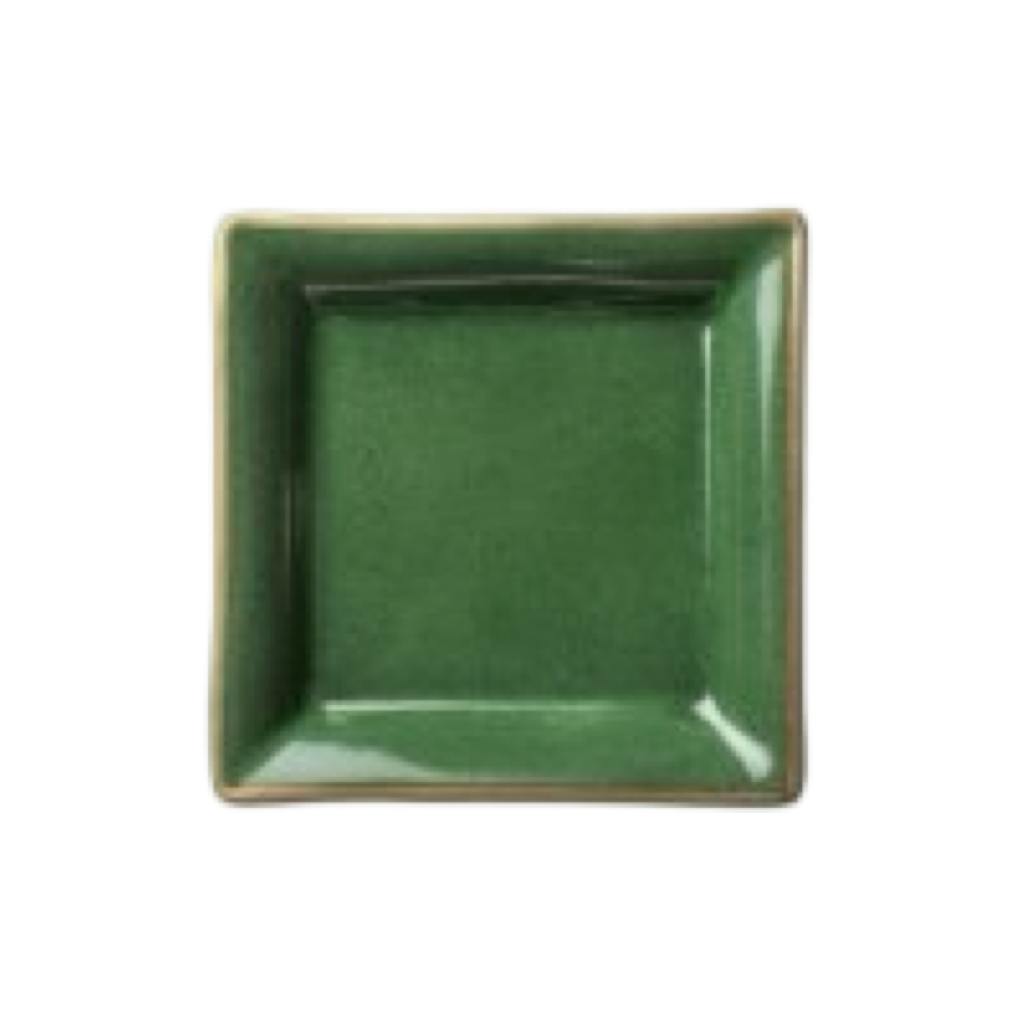 Vuotatasche o posacenere piccolo in porcellana di Limoges Verde Inglese elegante e personalizzabile